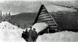 Jardine family at their house on Alpha Lake