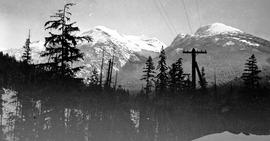 View of Mt. Weart & Wedge Mountain from the Pacific Great Eastern Railway tracks