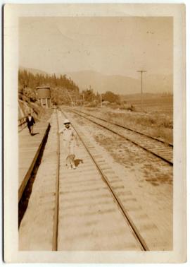 Alex Philip on the railway tracks