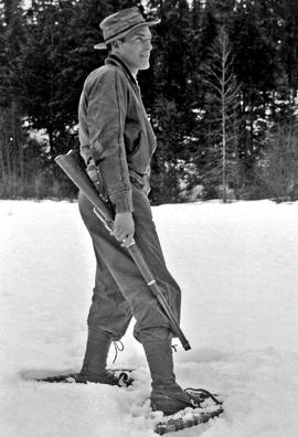 Portrait of Bob Jardine on snowshoes